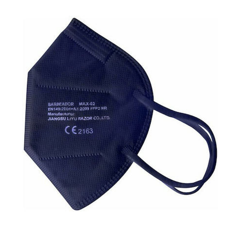 Max Barbeador Max-02 Μάσκα Προστασίας FFP2 σε Μπλε Σκούρο Χρώμα 1τμχ