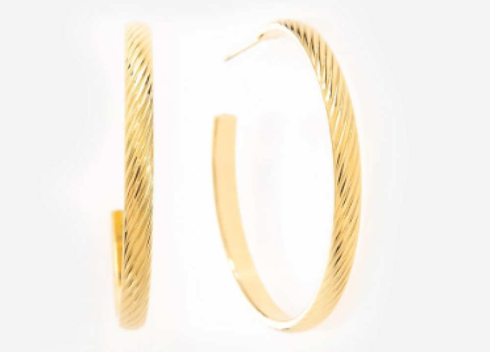 Inoplus Miramira Σκουλαρίκια Gold Plated Hoop D5793C199-1, 1 Ζεύγος