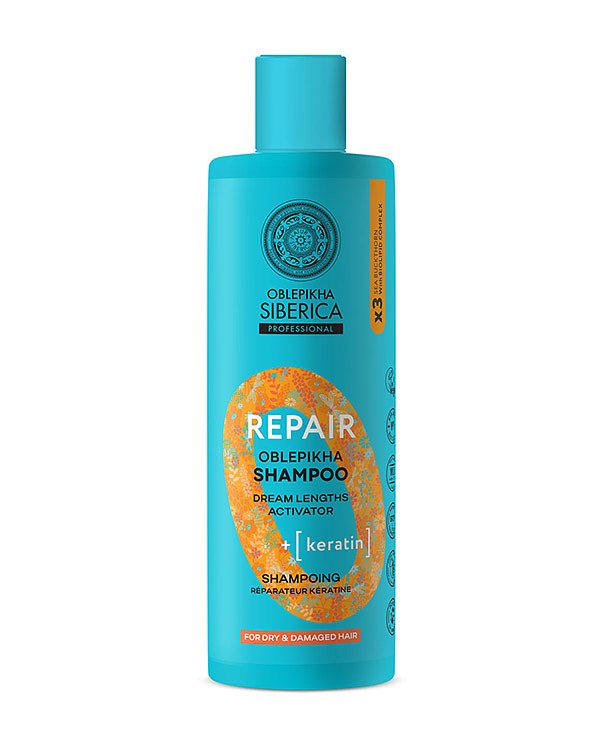 Natura Siberica Oblepikha Ο Professional Σαμπουάν Αναδόμησης με 3x Ιπποφαές & Κερατίνη για Ξηρά και Ταλαιπωρημένα Μαλλιά 400ml