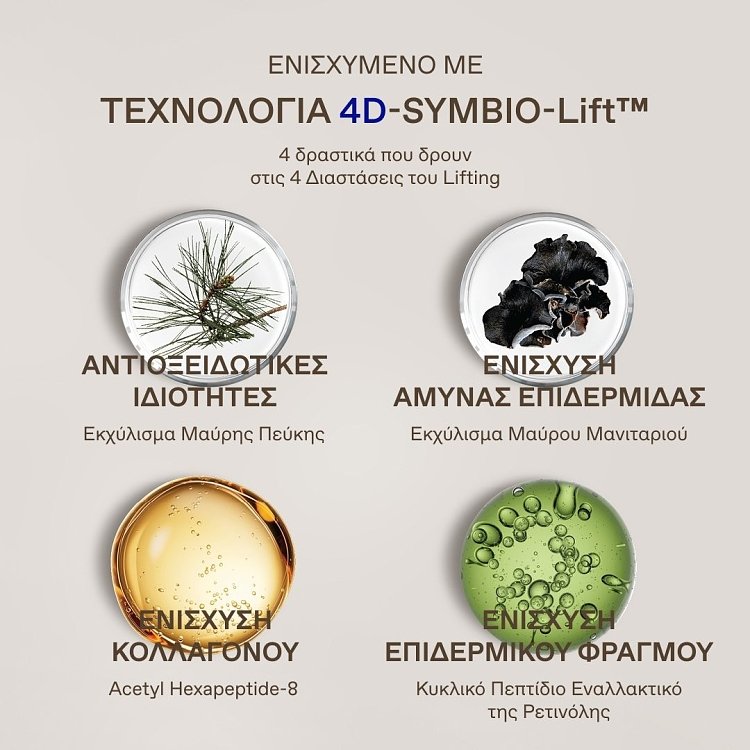 Korres Black Pine 4D SYMBIO-Lift Peptide Firming Cream Rich Πλούσια Κρέμα Σύσφιγξης με Πεπτίδια για Ξηρές Επιδερμίδες, 40ml