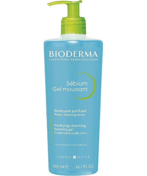 Bioderma Sebium Gel Moussant Αφρίζον Τζελ Καθαρισμού για Μικτές/Λιπαρές με Τάση Ακμής Επιδερμίδες 500ml
