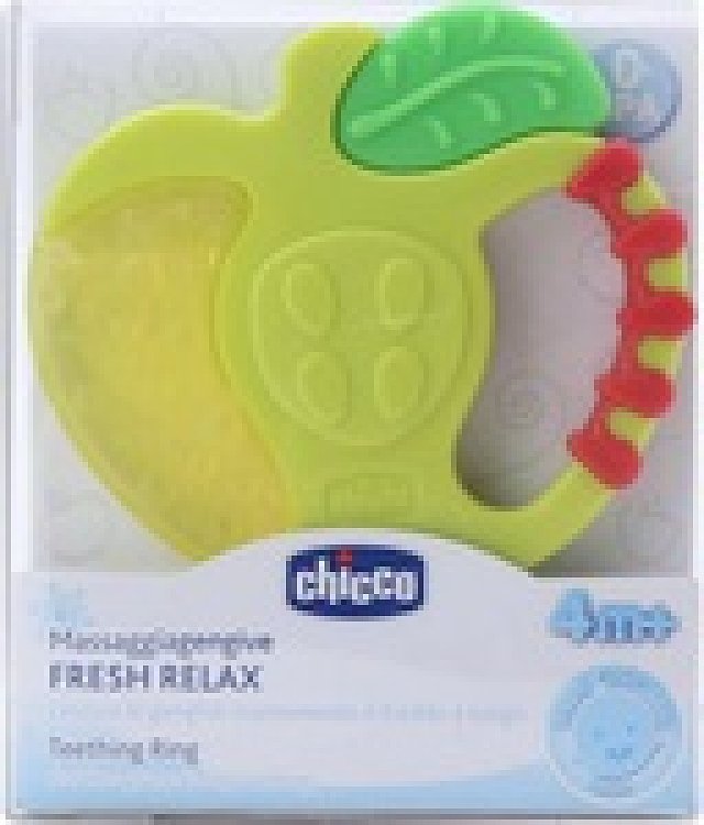 Chicco Fresh Relax  4m+ Κρίκο Οδοντοφυΐας με τζελ που μπαίνει στο ψυγείο σε Σχήμα Μήλου 1 τμχ
