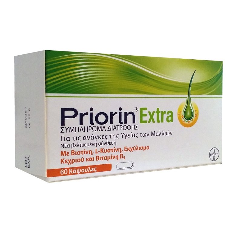 Priorin Extra 60caps Συμπλήρωμα Διατροφής για Δυνατά & Υγιή Μαλλιά
