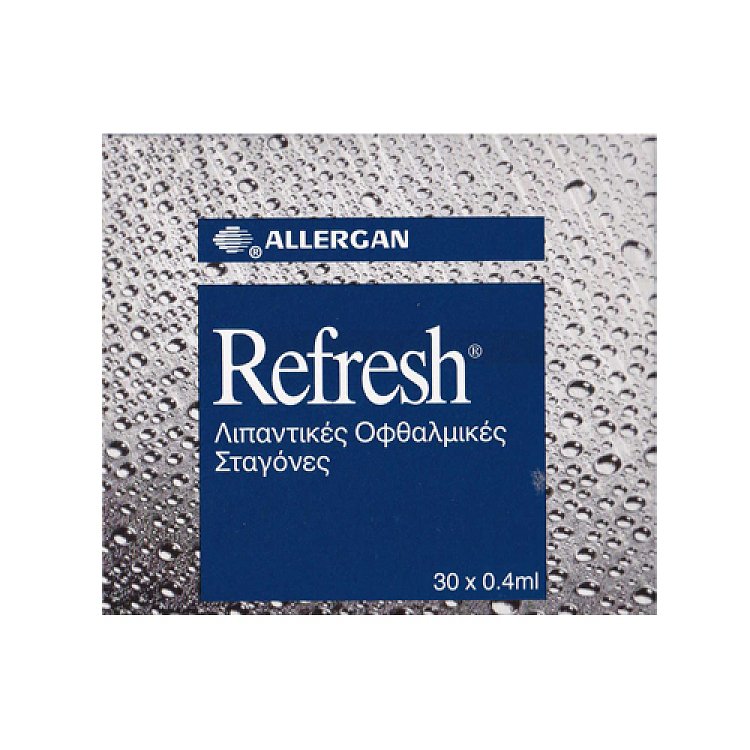 Allergan Refresh Λιπαντικές Οφθαλμικές Σταγόνες 0.4ml x 30amps