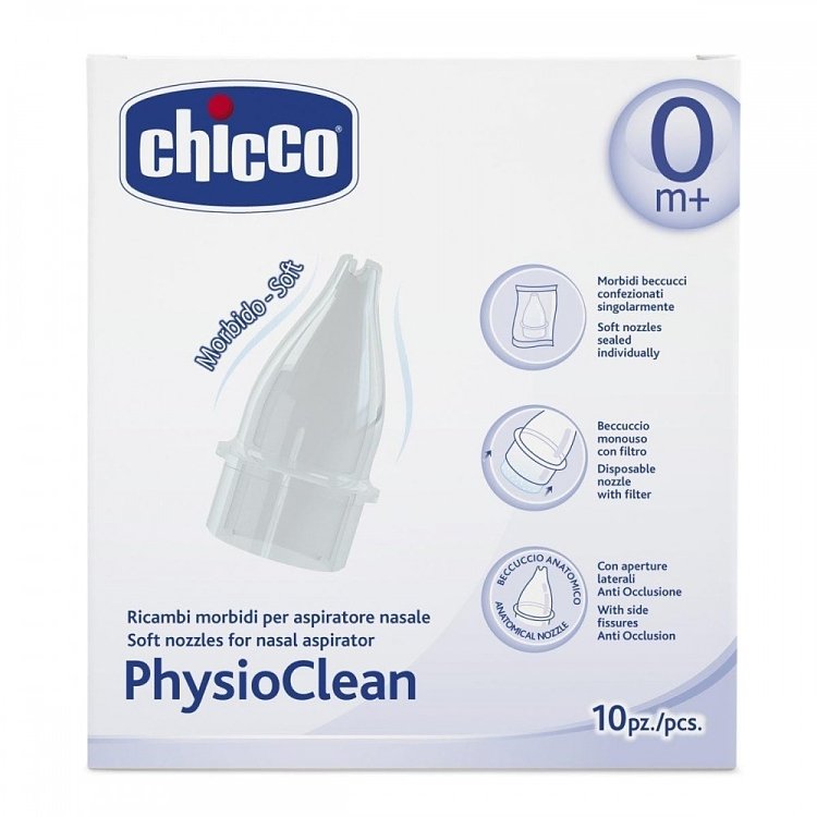 Chicco Physio Clean Μαλακά Ανταλλακτικά για το Ρινικό Αναρροφητήρα 10τμχ