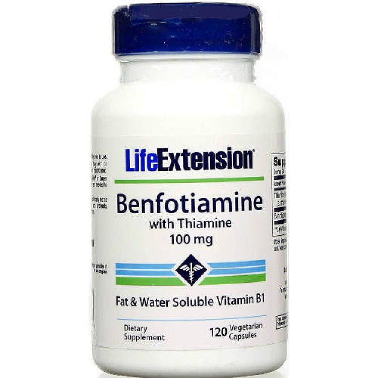 Life Extension Benfotiamine 100mg with Thiamine 120caps