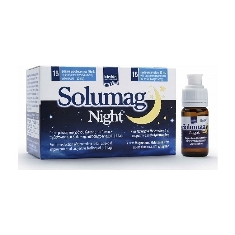 Intermed Solumag Night Πόσιμο Διάλυμα για Καλύτερο Ύπνο 15φιαλίδια (Push & Drink) x 10ml