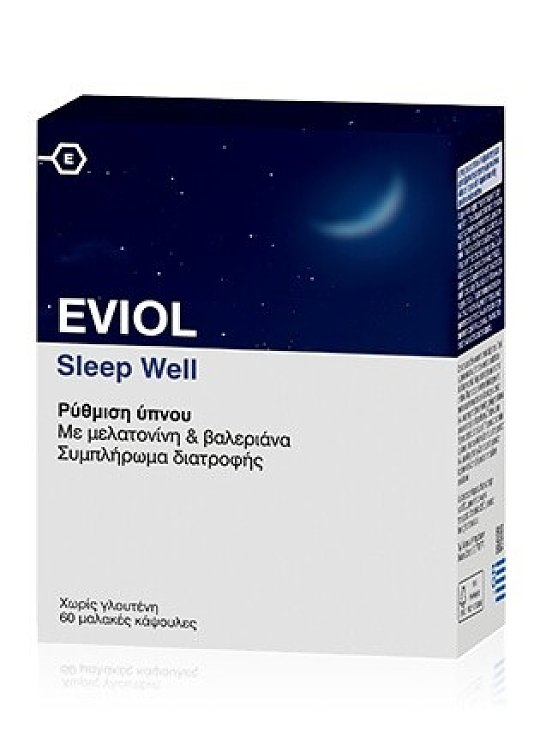 Eviol Sleep Well για την Ρύθμιση του Ύπνου 60 μαλακές κάψουλες