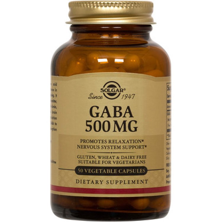 Solgar GABA (Gamma Aminobutyric Acid) 500mg 50veg.caps