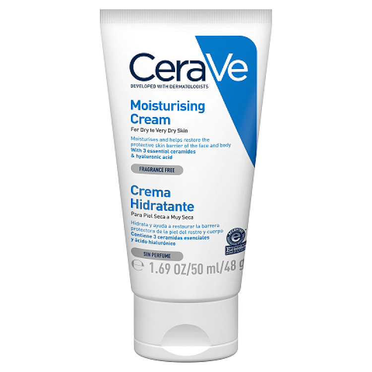 CeraVe Moisturising Cream Ενυδατική Κρέμα για Ξηρό έως Πολύ Ξηρό Δέρμα 50ml