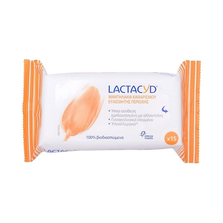 Lactacyd Υγρά Μαντηλάκια Ευαίσθητης Περιοχής 15τμχ