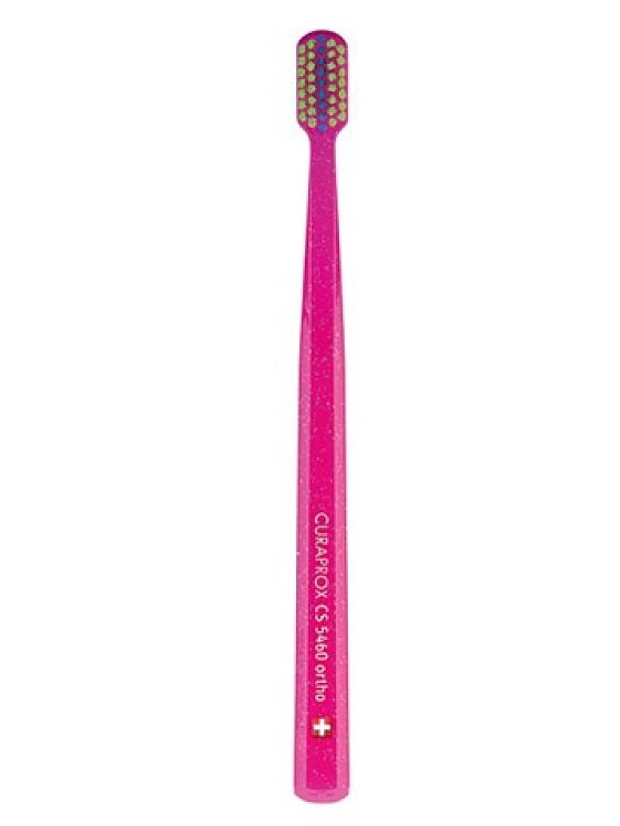 Curaprox Ortho CS 5460 Ultra Soft Οδοντόβουρτσα για τα Σιδεράκια Ροζ Λαβή 1τμχ