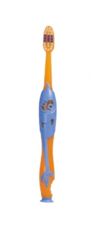 Elgydium Monster Οδοντόβουρτσα για Παιδιά 2 έως 6 ετών Πορτοκαλί-Γαλάζιο 1τμχ