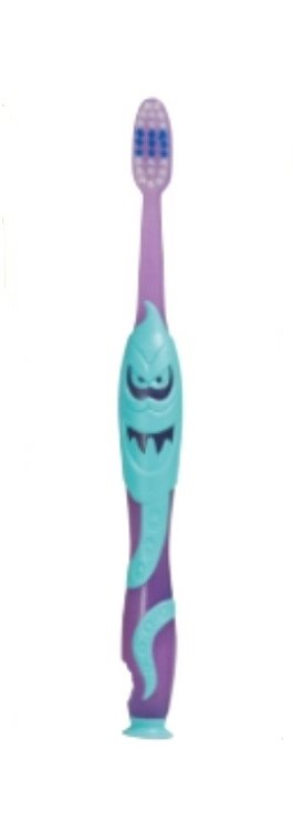 Elgydium Monster Οδοντόβουρτσα για Παιδιά 2 έως 6 ετών Μωβ-Πράσινο 1τμχ