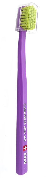 Curaprox CS 5460 Ultra Soft Οδοντόβουρτσα Πολύ Μαλακή Μωβ - Πράσινο 1τμχ