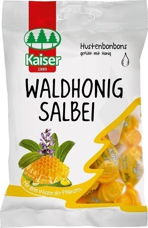 Kaiser Waldhonig Salbei Καραμέλες για το βήχα με Φασκόμηλο & Γέμιση από Μέλι του Δάσους 75g