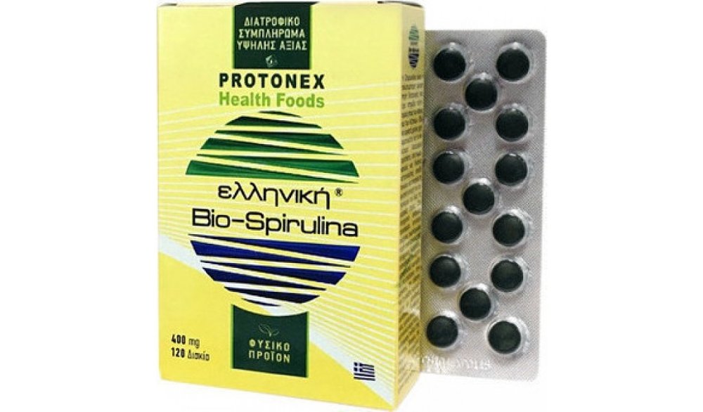 Protonex Health Foods Ελληνική Bio Spirulina 400mg 120δισκία