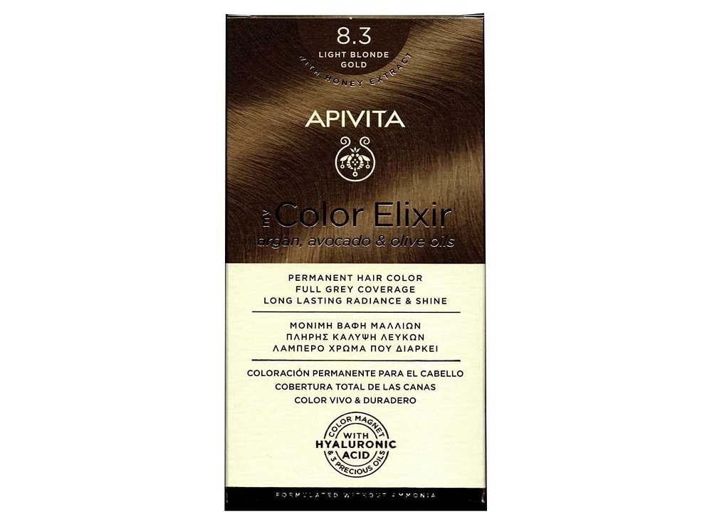 Apivita My Color Elixir Βαφή Μαλλιών 8.3 Ξανθό Ανοιχτό Μελί 1τμχ