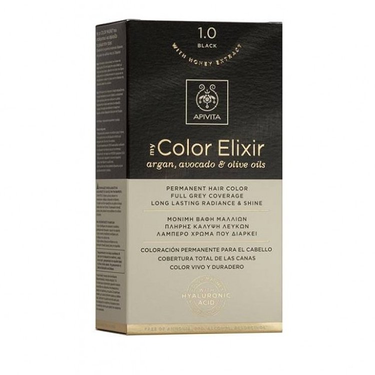 Apivita My Color Elixir Βαφή Μαλλιών 1.0 Μαύρο 1τμχ