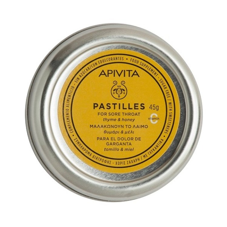 Apivita Παστίλιες-Καραμέλες για τον πονεμένο λαιμό με μέλι & θυμάρι 45g