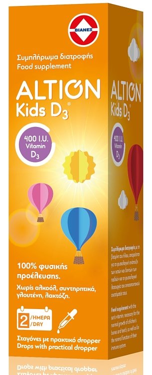 ALTION Kids D3 - Βιταμίνη D3 400IU σε Σταγόνες 20ml