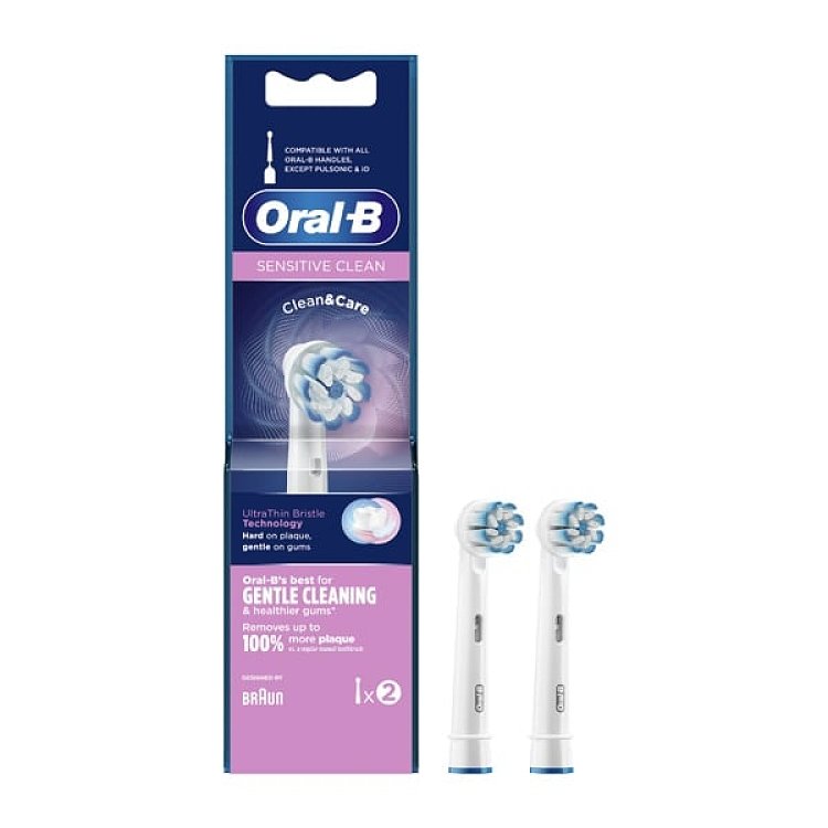 Oral-B Sensitive Clean Ανταλλακτικές Κεφαλές Βουρτσίσματος 2τμχ