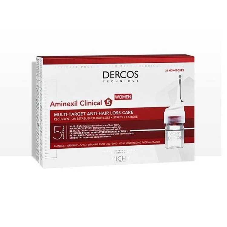 Vichy Dercos Aminexil Clinical 5 Αμπούλες κατά της Τριχόπτωσης για τις Γυναίκες 21amp x 6ml