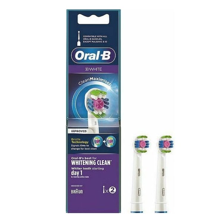 Oral-B 3D White Clean Maximiser Ανταλλακτικές Κεφαλές 2τμχ