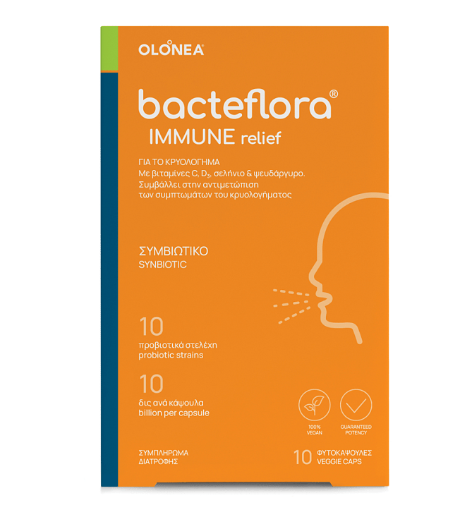 Olonea Bacteflora Immune Relief για το Κρυολόγημα 10veg.caps