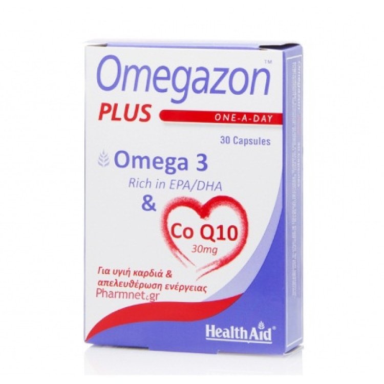 Health Aid Omegazon Plus Co-Q10 για Υγιή Καρδιά & Απόδοση Ενέργειας One-A-Day 30caps