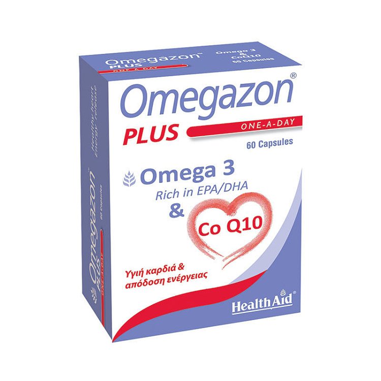 Health Aid Omegazon Plus Co-Q10 για Υγιή Καρδιά & Απόδοση Ενέργειας One-A-Day 60caps