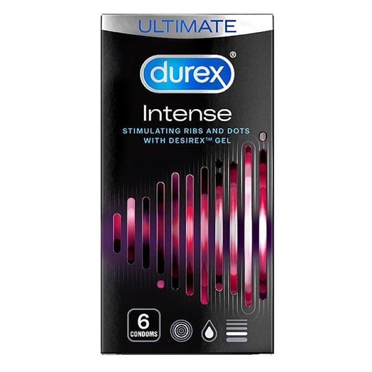 Durex Προφυλακτικά Intense με Διεγερτική Υφή & Άρωμα Μέντας 6τμχ