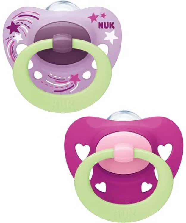 Nuk Signature Night Πιπίλα Σιλικόνης 0-6m 1τμχ & Θήκη Αποθήκευσης