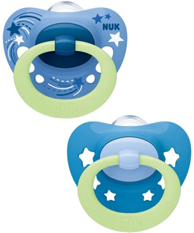 Nuk Signature Night Πιπίλα Σιλικόνης 0-6m 1τμχ & Θήκη Αποθήκευσης