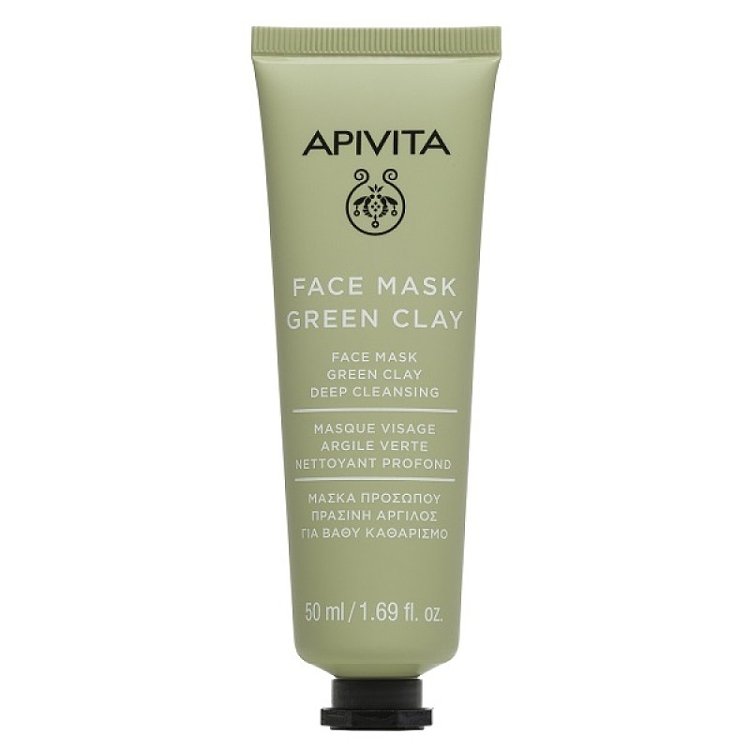 Apivita Face Mask Green Clay Μάσκα Προσώπου με Πράσινη Άργιλο για Βαθύ Καθαρισμό 50ml