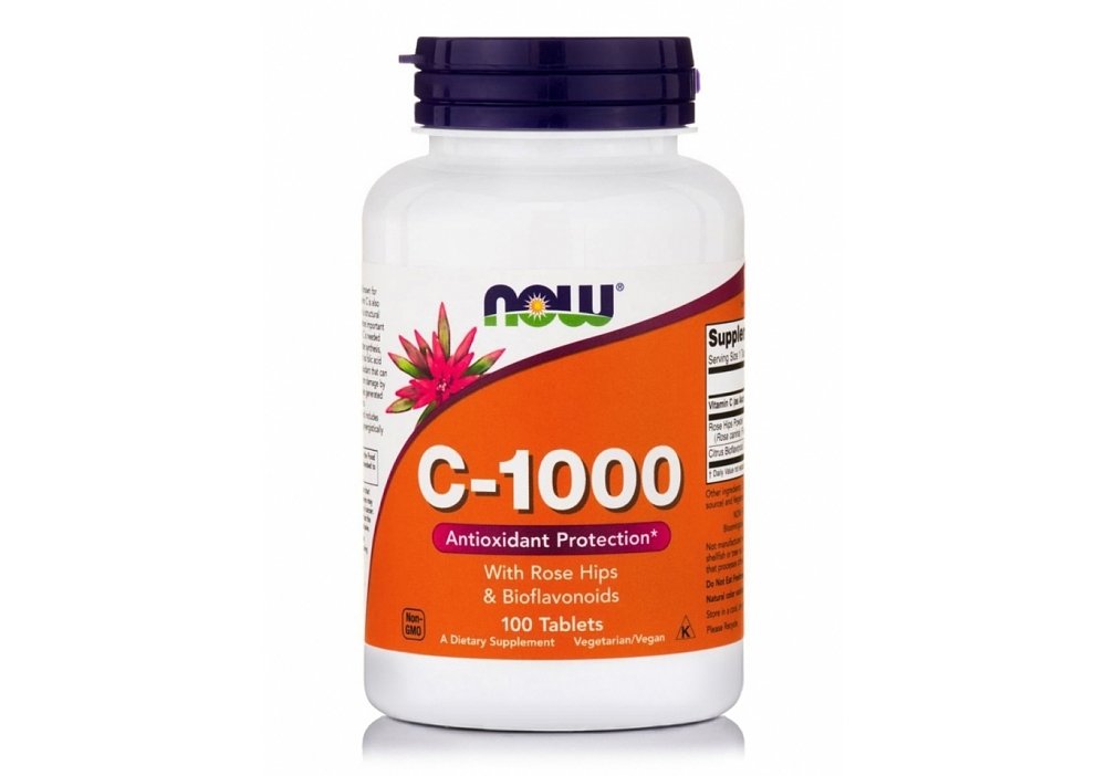 Now Foods Vitamin C-1000 with Rose Hips & Bioflavonoids 100tabs