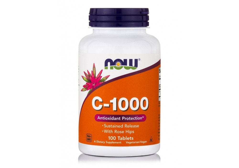 Now Foods Vitamin C-1000 with Rose Hips Sustained Release 100tabs