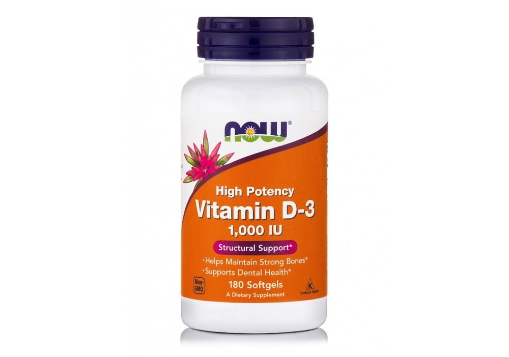 Now Foods High Potency Vitamin D-3 1,000IU 180softgels