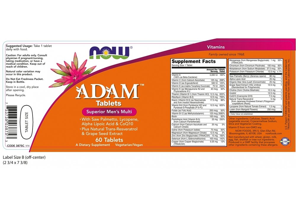 Now Foods ADAM Πολυβιταμίνη για τον Άνδρα 60tabs