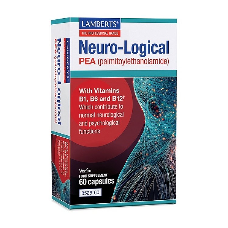 Lamberts Neuro-Logical PEA (palmitoylethanolamide) with Vitamins B6, B6 & B12 60caps