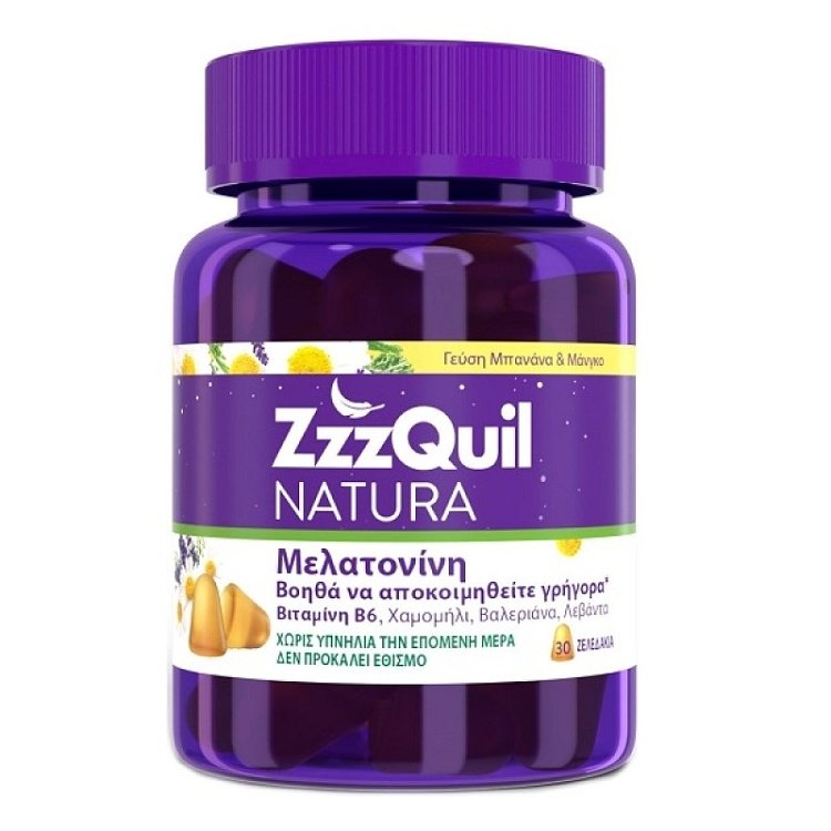 ZzzQuil Natura Συμπλήρωμα Διατροφής με Μελατονίνη Γεύση Μάνγκο και Μπανάνα 30ζελεδάκια
