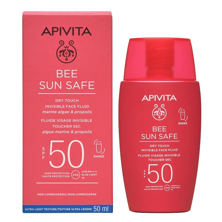 Apivita Bee Sun Safe Λεπτόρρευστη Kρέμα Προσώπου Dry Touch SPF50 50ml