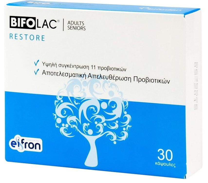 Eifron Bifolac Restore Υψηλή Συγκέντρωση 11 Προβιοτικών 30caps