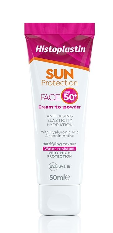 Histoplastin Sun Protection Cream to Powder Αντηλιακή Κρέμα Προσώπου SPF50 50ml