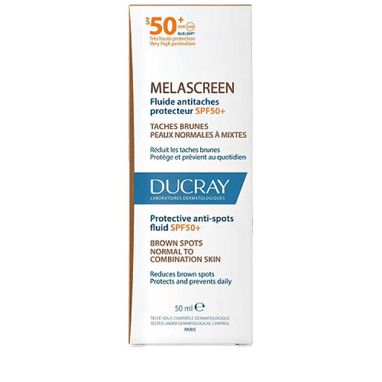 Ducray Melascreen Λεπτόρρευστη Αντηλιακή Κρέμα Προσώπου SPF50+ κατά των Κηλίδων 50ml