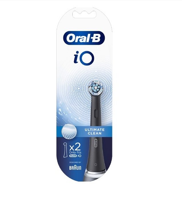 Oral-B iO Ultimate Clean Black Ανταλλακτικές Κεφαλές Βουρτσίσματος 2 τμχ
