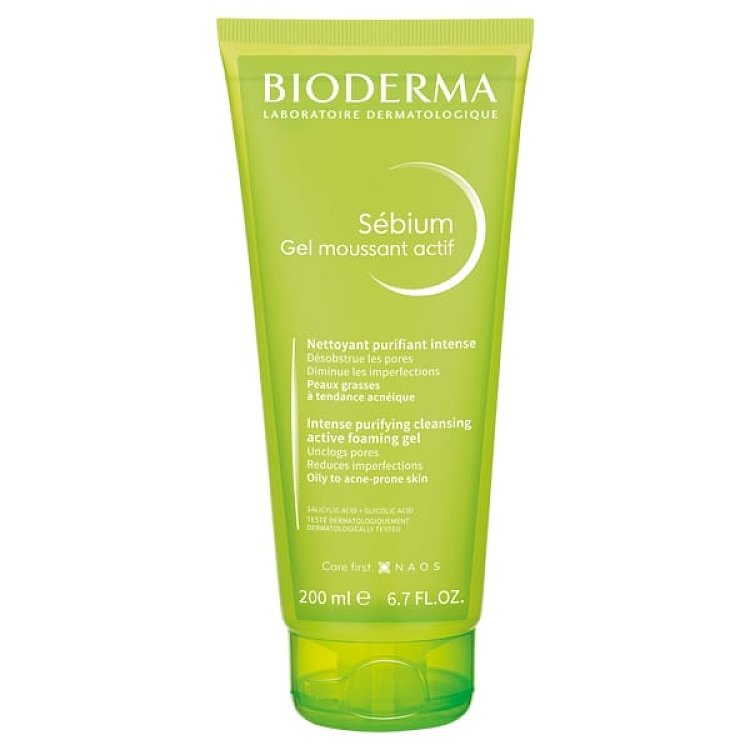 Bioderma Sebium Gel Moussant Actif Βαθύς Καθαρισμός για το Λιπαρό με Τάση Ακμής Δέρμα 200ml