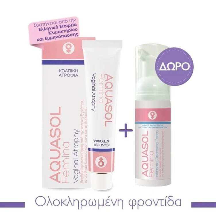 Aquasol Fermina Vaginal Atrophy 30ml & ΔΩΡΟ Aquasol Fermina Intimate Cleansing Foam 40ml
