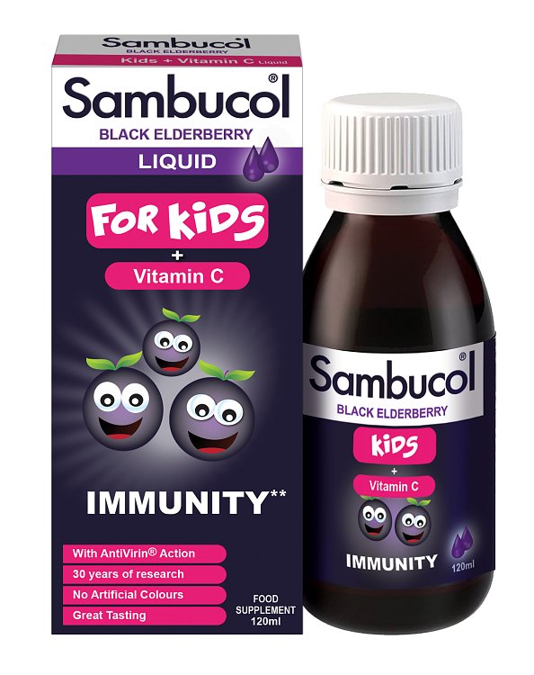 Sambucol Kids Black Elderberry + Vitamin C - Σιρόπι για το Ανοσοποιητικό Σύστημα 120ml