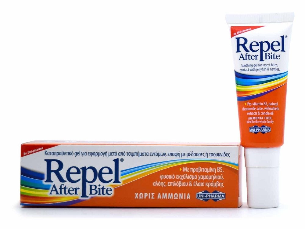 Uni-Pharma Repel After Bite Gel Καταπραϋντικό Τζελ Ανακούφισης από Τσιμπήματα, 20ml